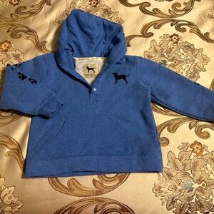 The Black Dog Blue Cozy Fleece Hoodie ‘Lil Kids Unisex Size 2T